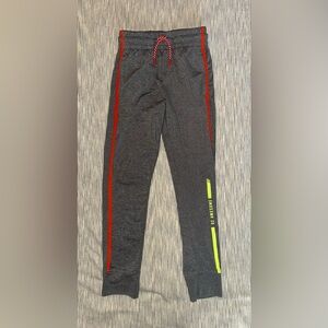 ROCKETS OF AWESOME Kids Charcoal Joggers with Red and Yellow Accents